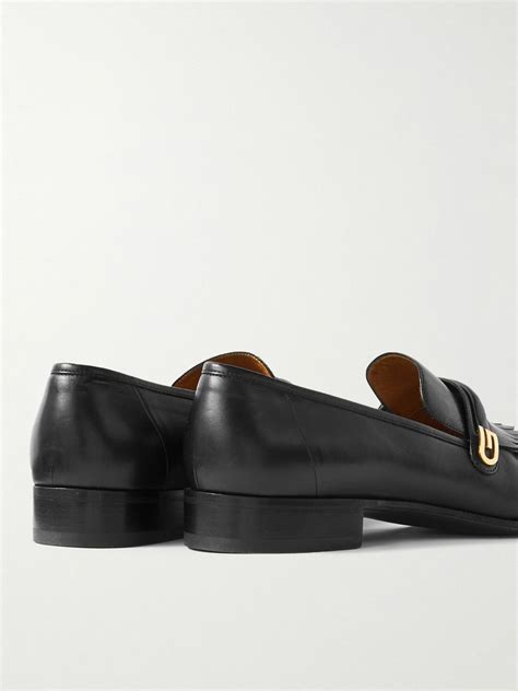 gucci satin loafers|Gucci fringe loafer.